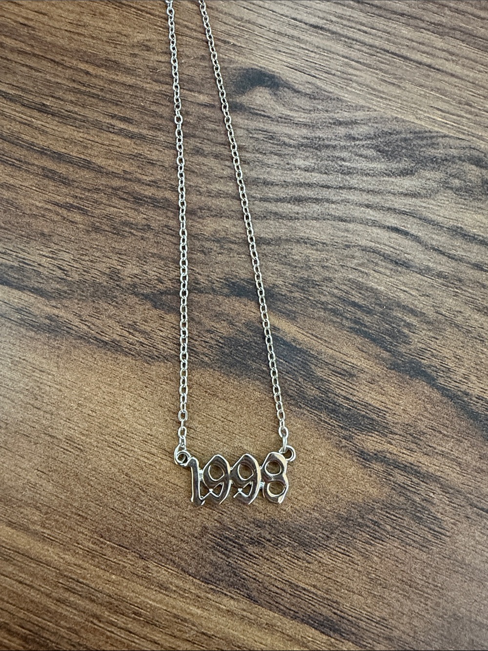 Sterling Silver 1998 Year Pendant Necklace - Women's Jewelry